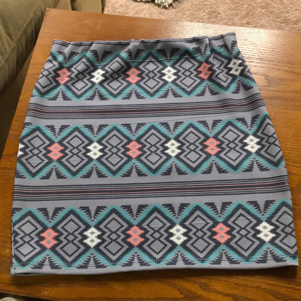 Aztec print skirt